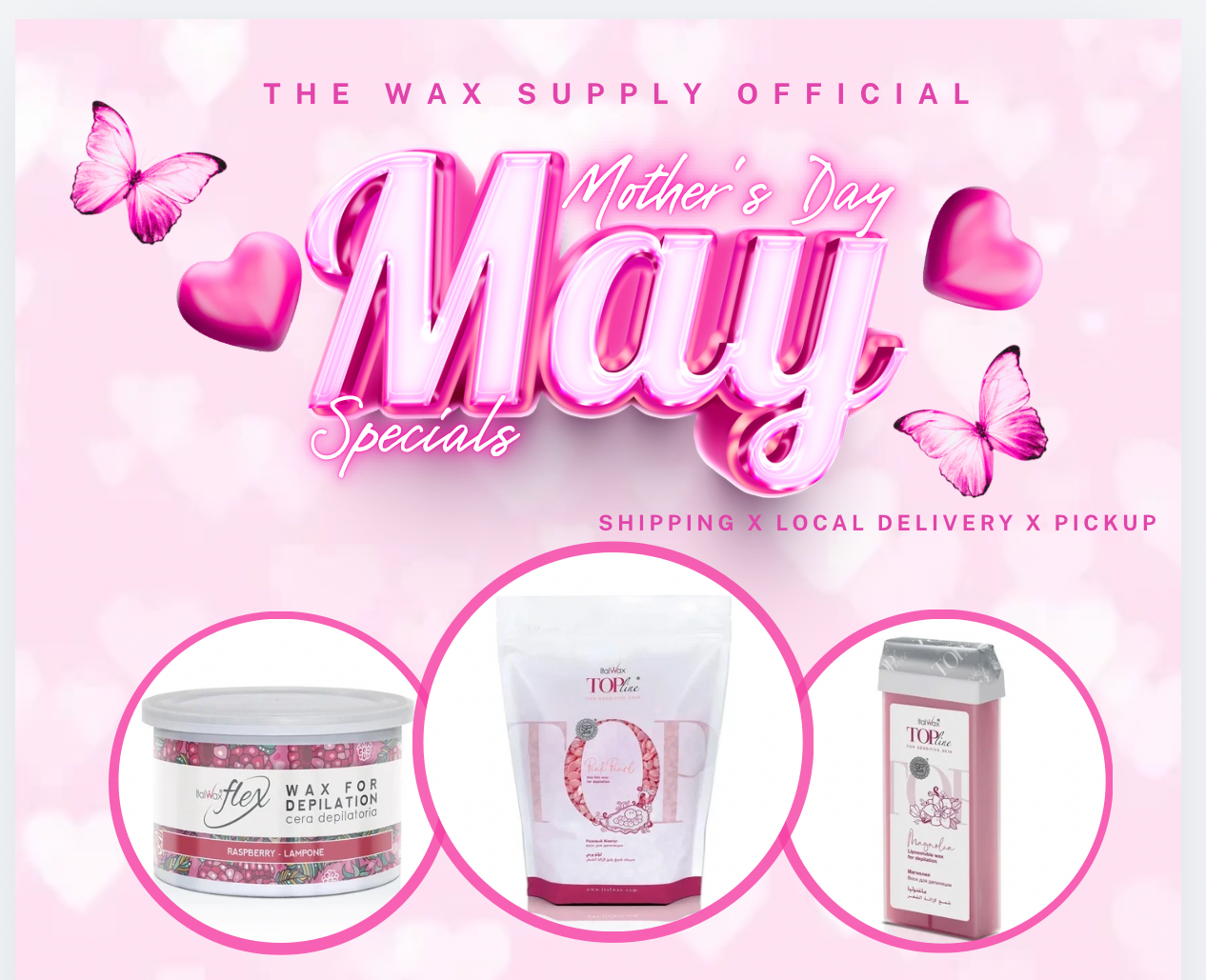 Pink wax bundle